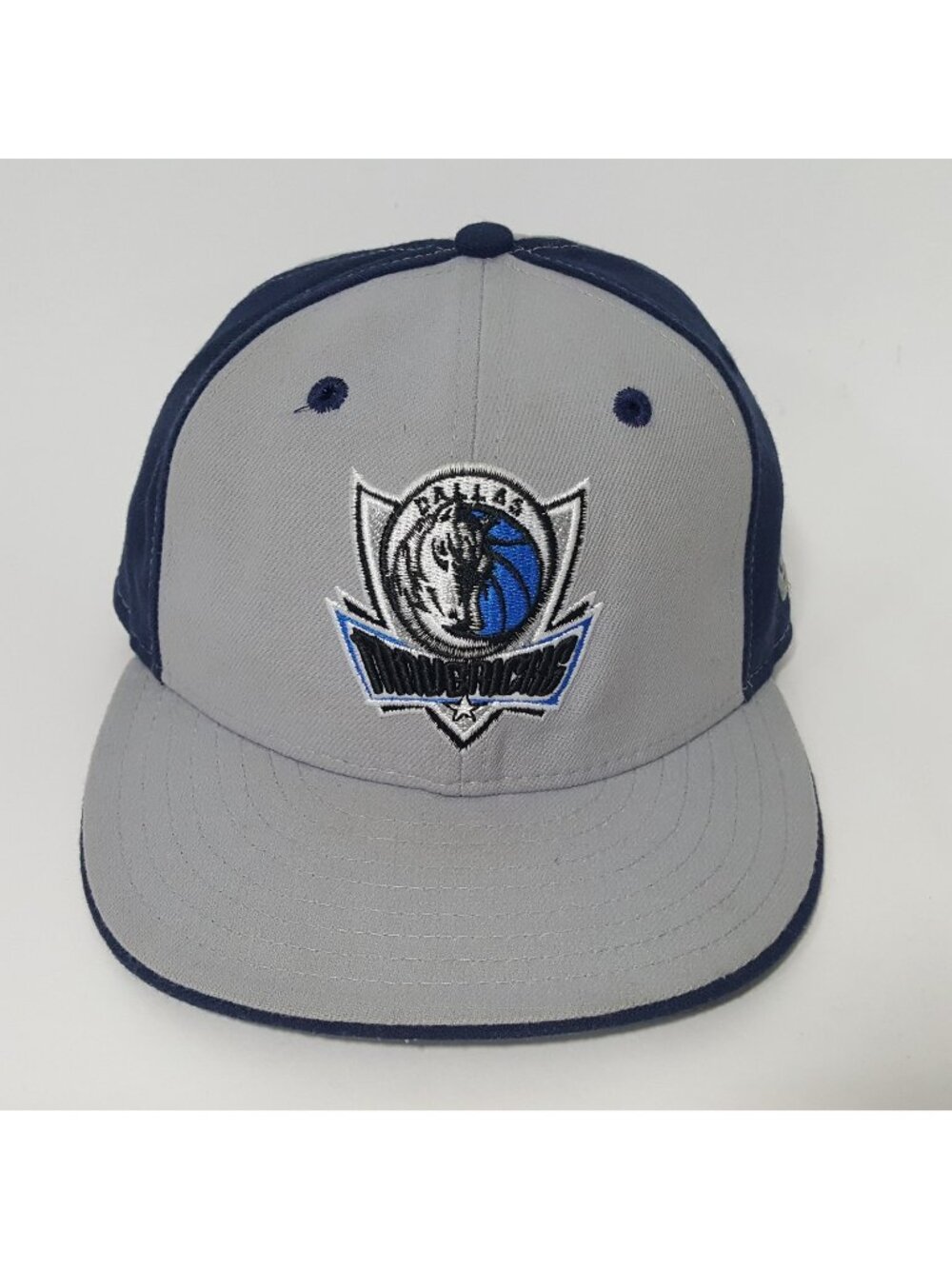 New Era 5950 59FIFTY NBA Dallas Mavericks Gray Blue Fitted Cap Hat Size 7